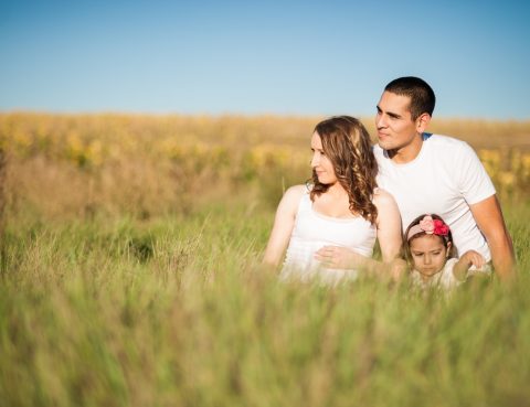 Image of family in meadow